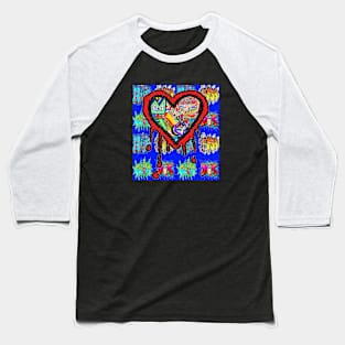 Heart Urban Graffiti Spray Baseball T-Shirt